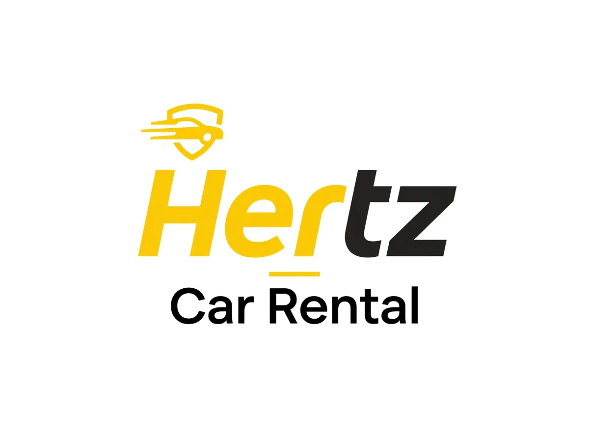 Hertz Car Rental logo, official brand mark, white background